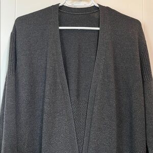 lululemon athletica grey knit Open Front Cardigan